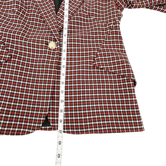 L'AGENCE Chamberlain Check Peaked Lapel Blazer in Burnt Sienna 8|M - Picture 10 of 11